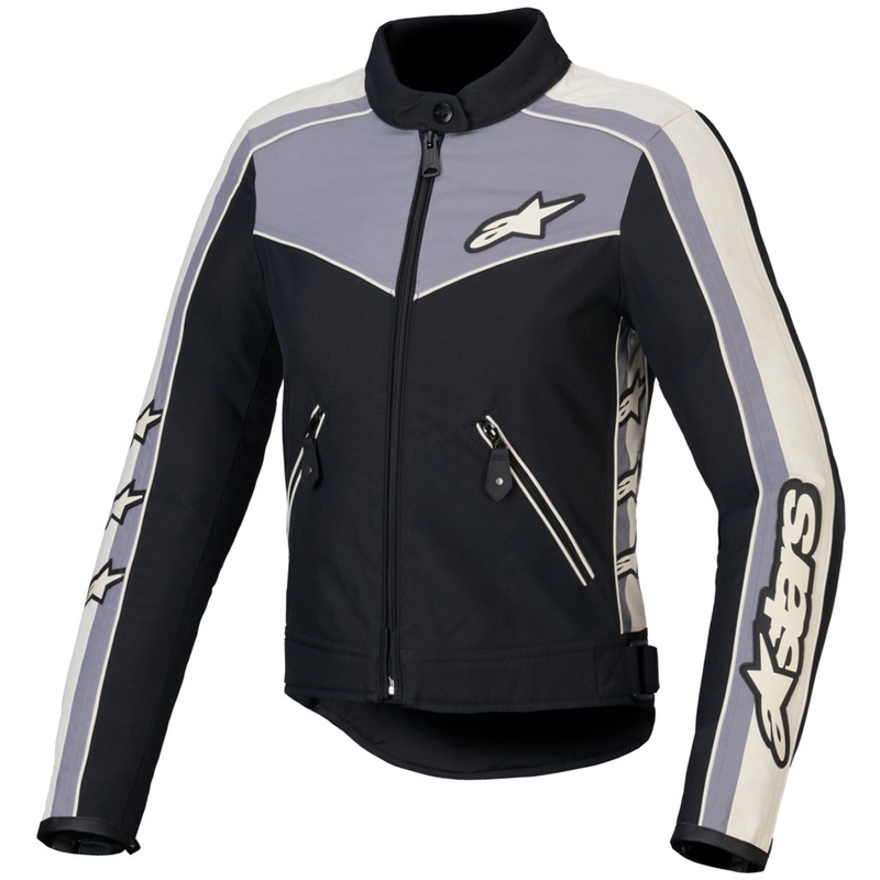 Alpinestars Stella T-Dyno Vandtæt dame motorcykeljakke Sort-Mørkegrå-Grå-Beige