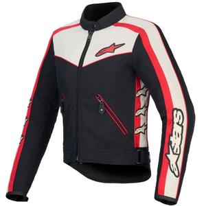 Alpinestars Stella T-Dyno Vandtæt dame motorcykeljakke sort-beige-rød