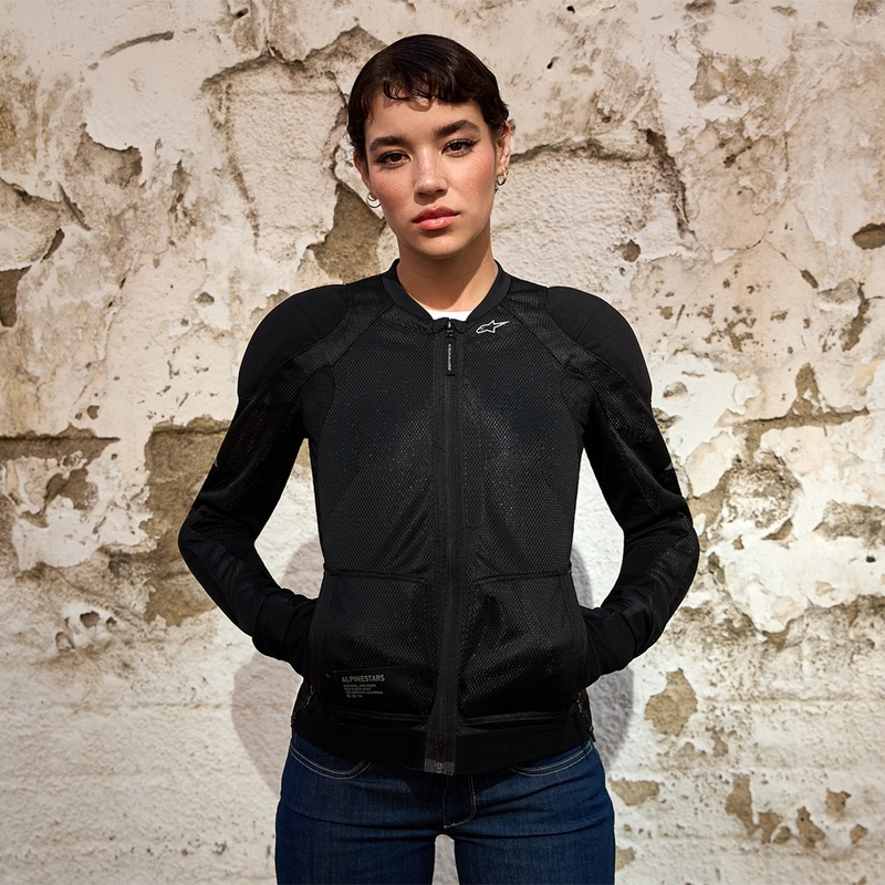Alpinestars STELLA TROOP-AIR dame motorcykeljakke sort-sort