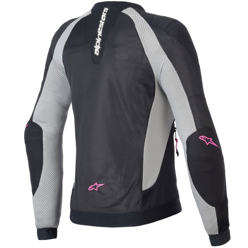 Alpinestars STELLA TROOP-AIR dame motorcykeljakke sort-grå-fluo pink