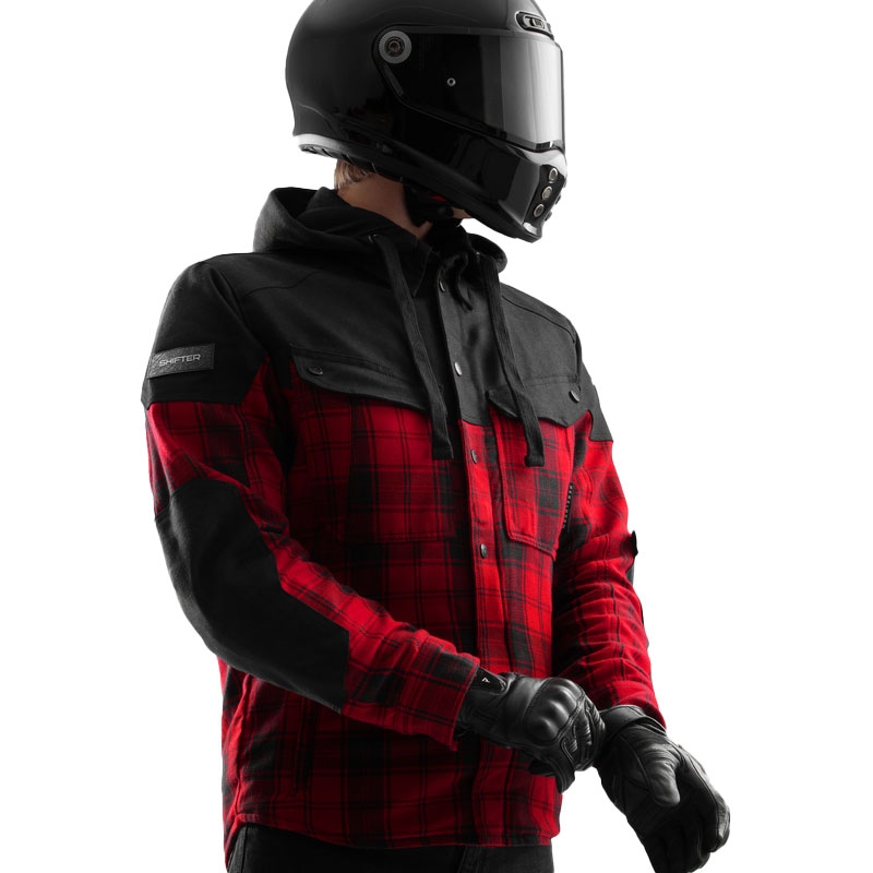 Rebelhorn Shifter motorcykelskjorte sort-rød