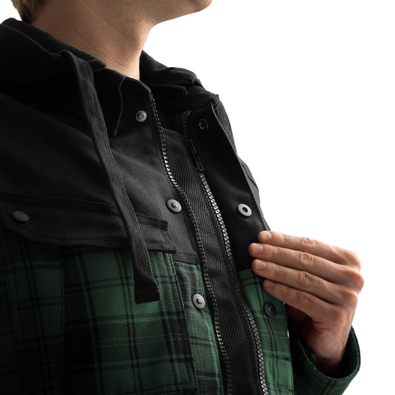 Rebelhorn Shifter motorcykelskjorte sort-grøn