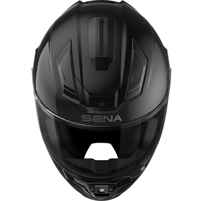 SENA fullface motorcykelhjelm med Phantom headset, blank sort
