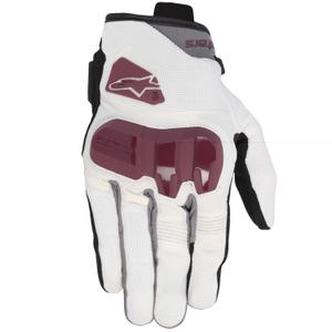 Motorcykelhandsker til kvinder Alpinestars Chrom V2 hvid offwhite-lilla