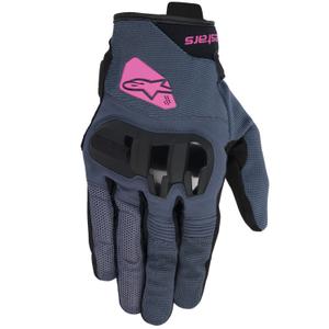 Motorcykelhandsker til kvinder Alpinestars Chrom V2 mørkegrå-sort-lilla