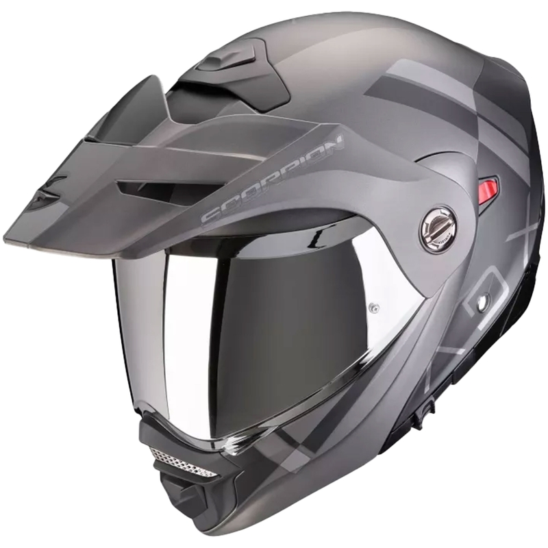 Flip-up motorcykelhjelm Scorpion ADX-2 GALANE mat sort-sølv udsalg