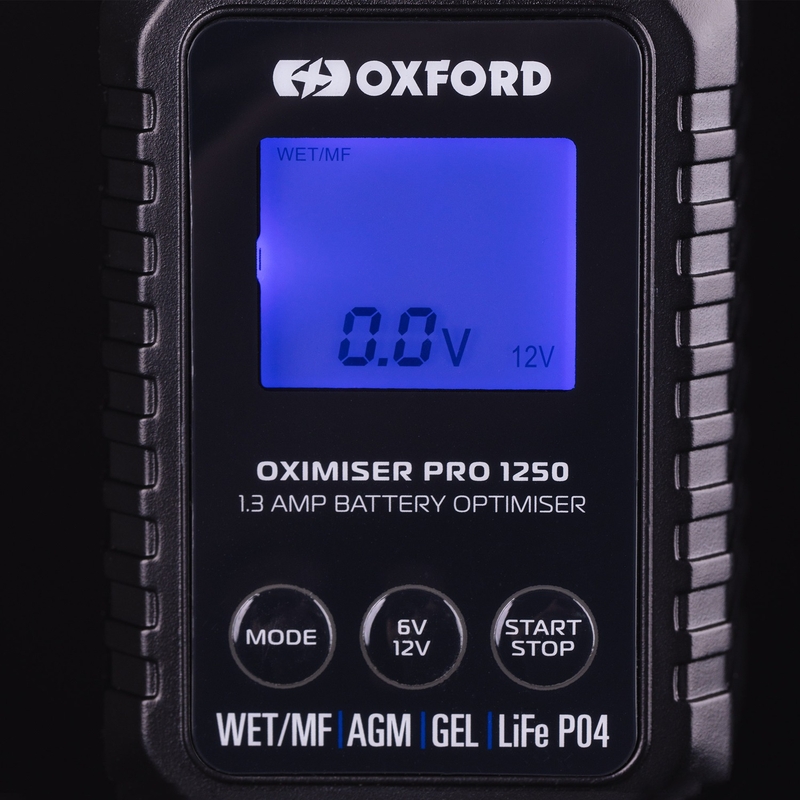 Batterioplader Oxford Oximiser Pro 1250 1,3A, 6/12V, 3,5-40Ah