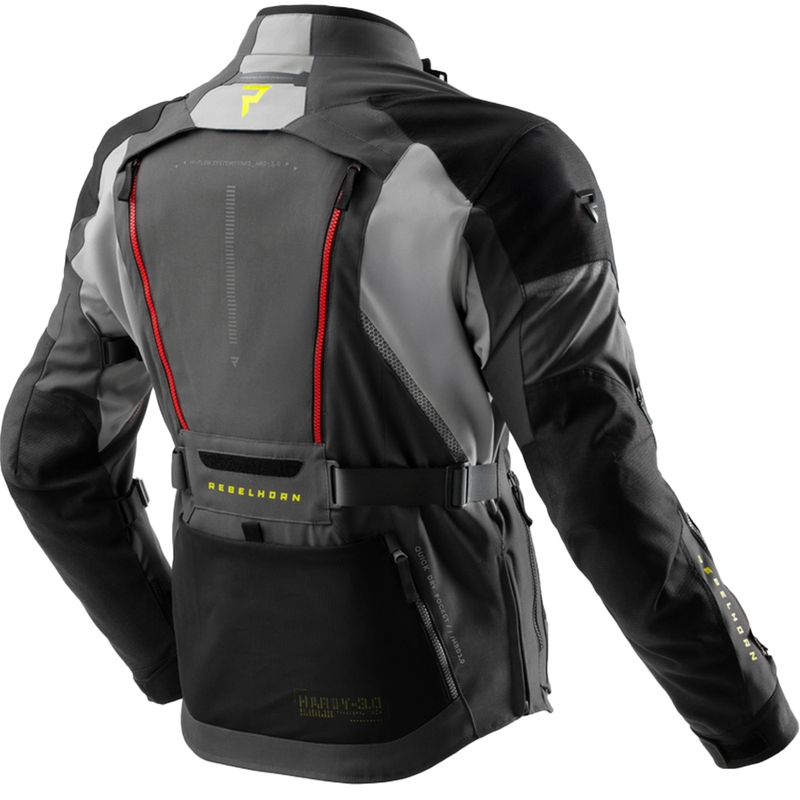 Rebelhorn Hardy 3.0 antracit-grå-gul motorcykeljakke