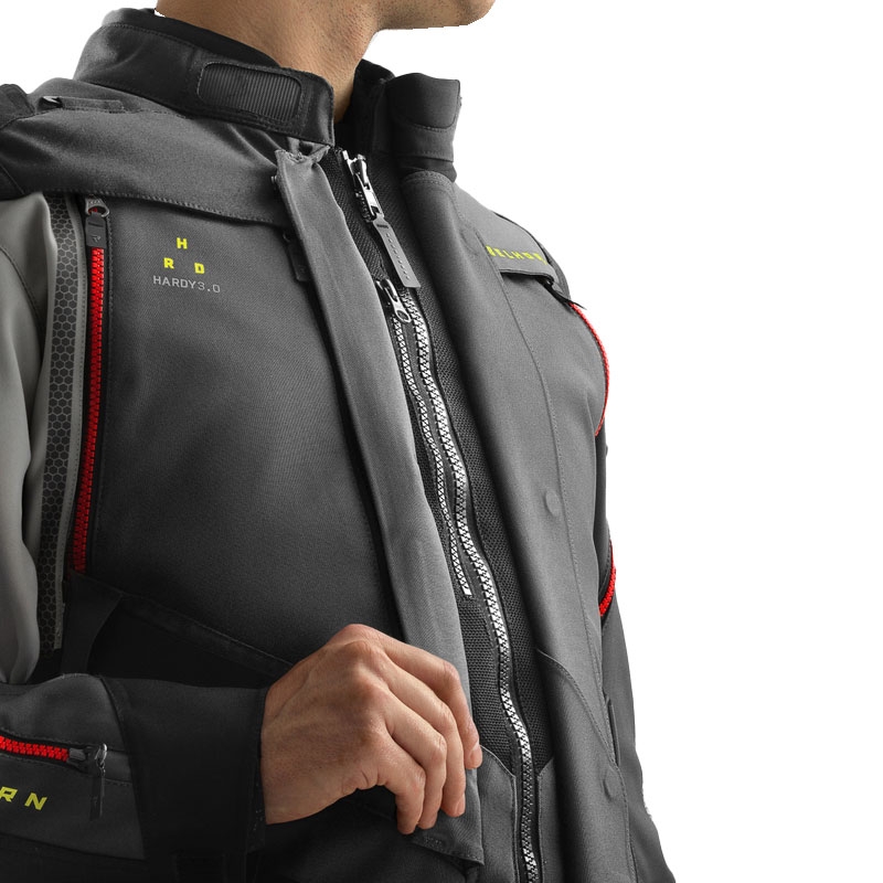 Rebelhorn Hardy 3.0 antracit-grå-gul motorcykeljakke