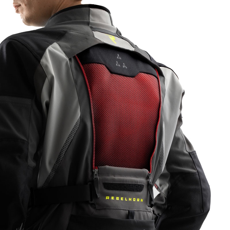 Rebelhorn Hardy 3.0 antracit-grå-gul motorcykeljakke