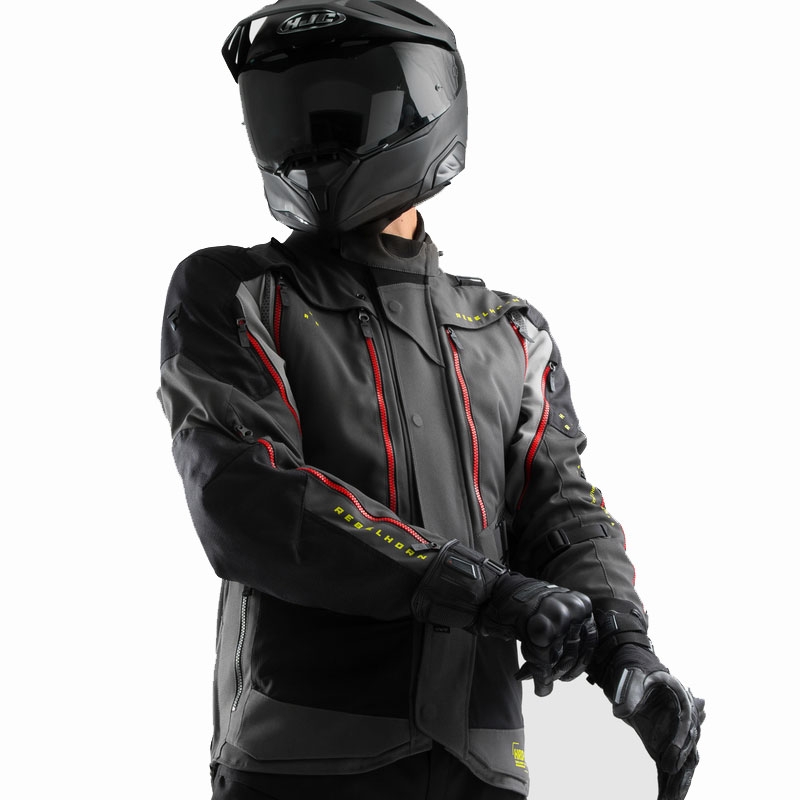 Rebelhorn Hardy 3.0 antracit-grå-gul motorcykeljakke