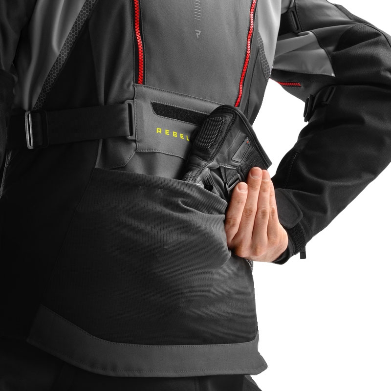 Rebelhorn Hardy 3.0 antracit-grå-gul motorcykeljakke