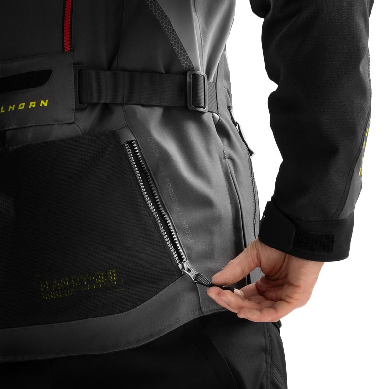 Rebelhorn Hardy 3.0 antracit-grå-gul motorcykeljakke