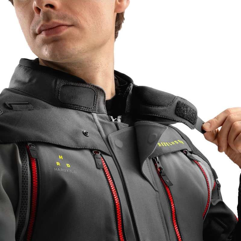 Rebelhorn Hardy 3.0 antracit-grå-gul motorcykeljakke