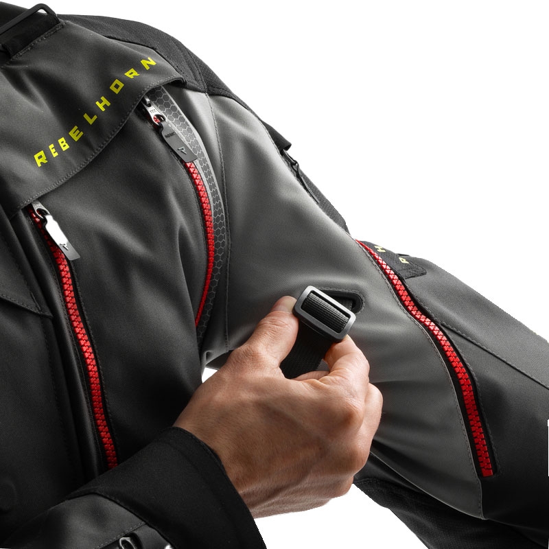 Rebelhorn Hardy 3.0 antracit-grå-gul motorcykeljakke