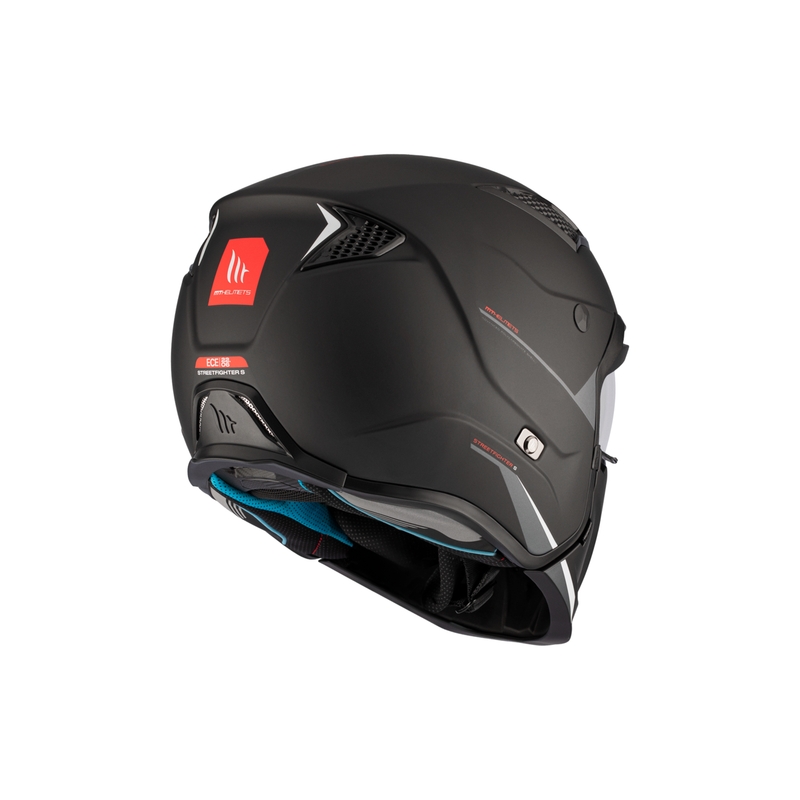 Åben ansigtshjelm med maske MT Streetfighter SV S Solid A1 sort mat med iridiumvisir