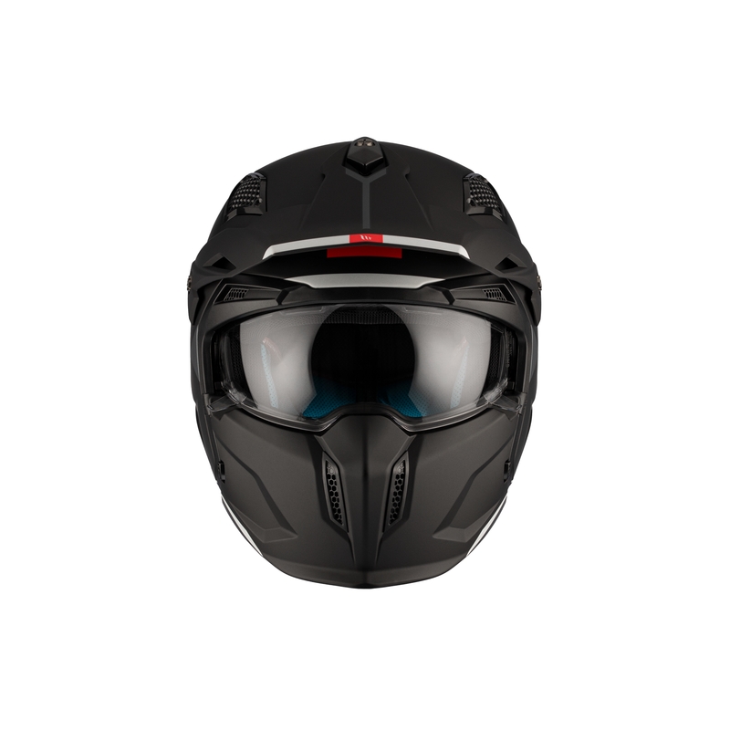 Åben ansigtshjelm med maske MT Streetfighter SV S Solid A1 sort mat med iridiumvisir