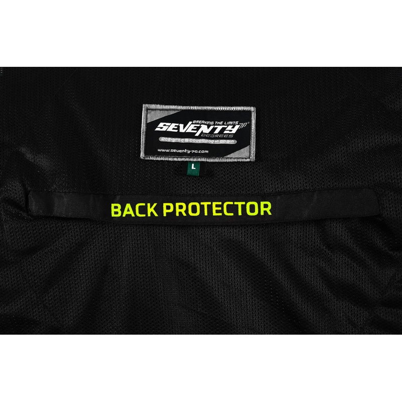 Motorcykeljakke Seventy Degrees SD-JT66 Sahara sort-fluo gul