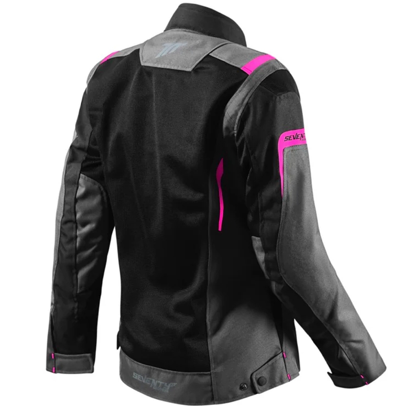 Dame motorcykeljakke Seventy Degrees SD-JT68 Sahara grå-pink