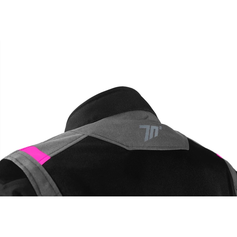 Dame motorcykeljakke Seventy Degrees SD-JT68 Sahara grå-pink
