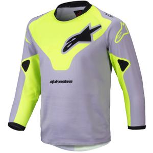 Alpinestars Racer Veil Kids motocrosstrøje grå-fluogul