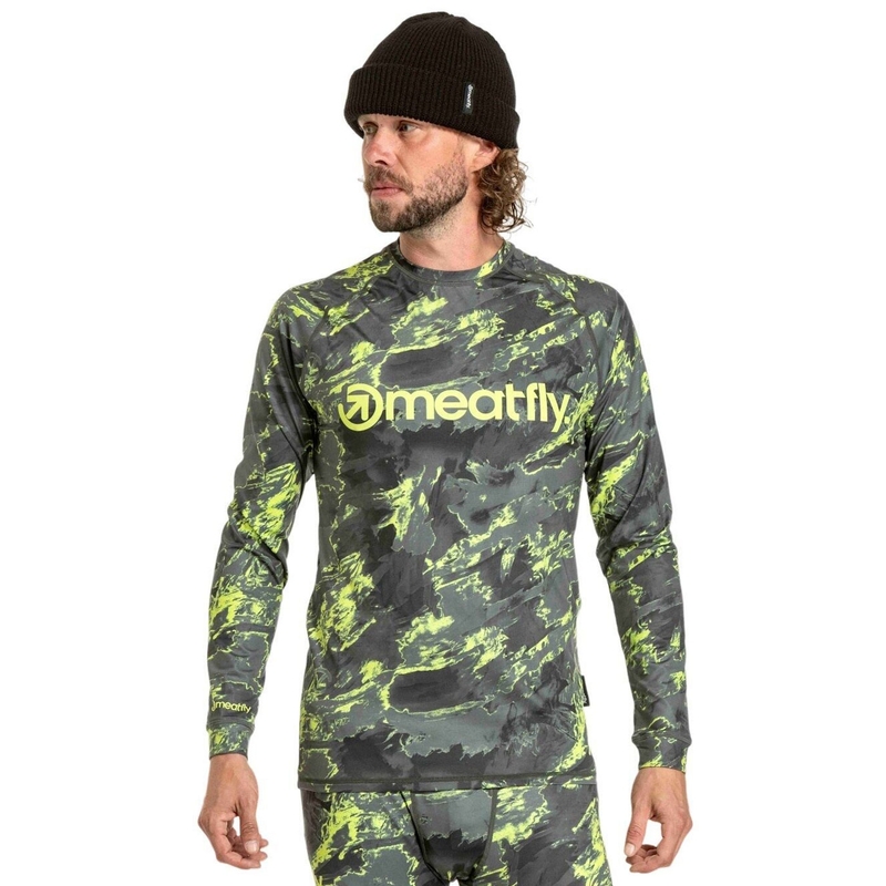Termotrøje til mænd Meatfly Avery blå-grøn camo
