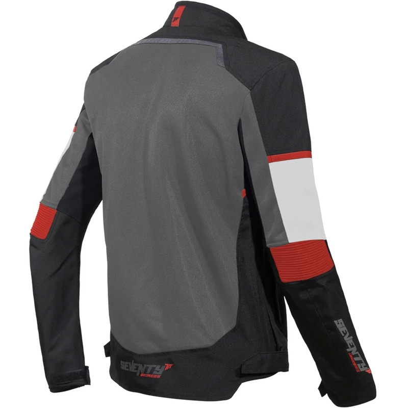 Seventy Degrees SD-JR60 Thunder motorcykeljakke sort-rød