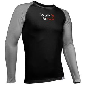 Herre funktionel T-shirt nanosilver® Combi Ride sort-grå