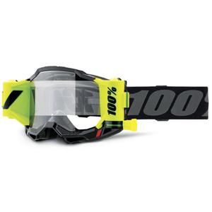 100% Forecast Accuri 2 motocrossbrille sort med klart plexiglas