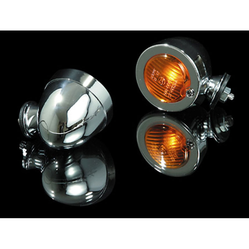 Motorcykel blinklys Highsider Smart Bullet Flad krom