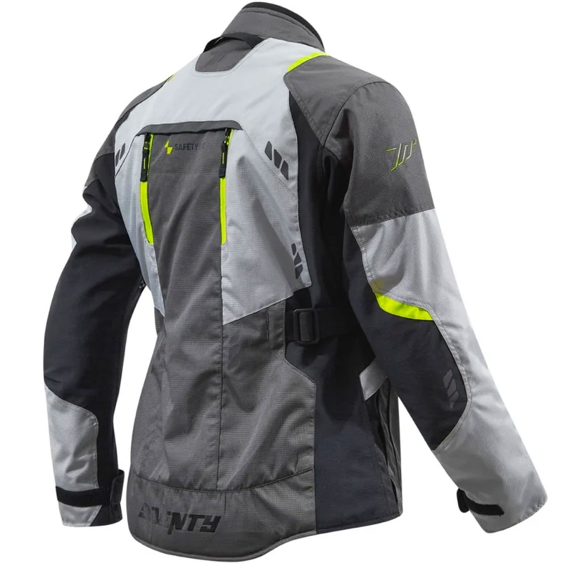 Seventy Degrees SD-JT67 Tanami motorcykeljakke sort-grå-fluo gul