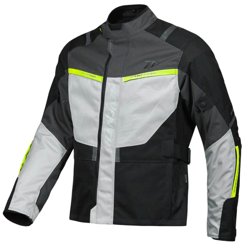 Seventy Degrees SD-JT83 Tonale motorcykeljakke sort-grå-fluo gul