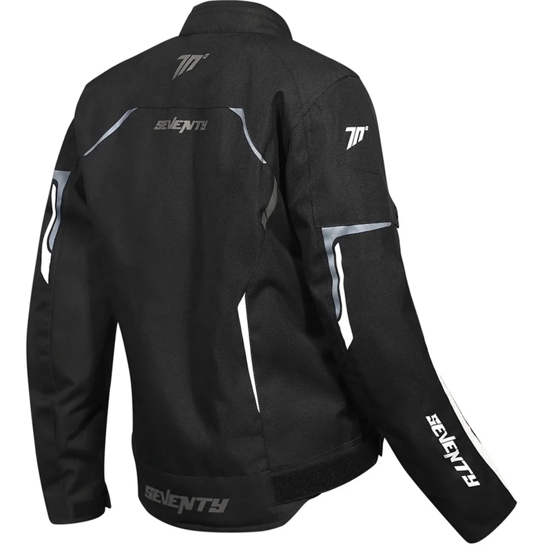 Dame motorcykeljakke Seventy Degrees SD-JR67 Piston sort-grå-hvid