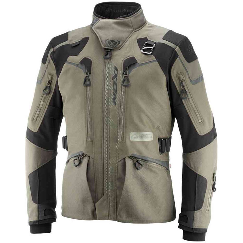 Motorcykeljakke IXON Odin khaki-sort