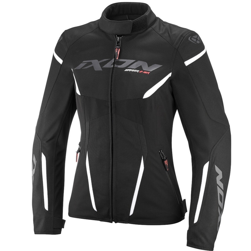 Dame motorcykeljakke IXON Striker 2 Air WP Lady sort-hvid