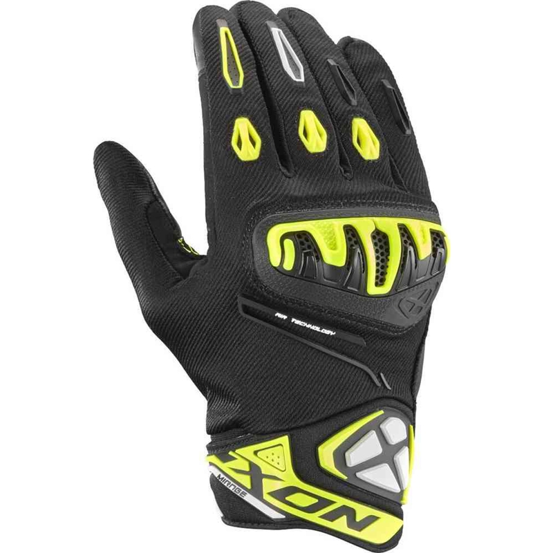 Motorcykelhandsker IXON Mirage Air sort-fluogul