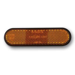 Highsider Smart reflektor med selvklæbende folie, oval, gul