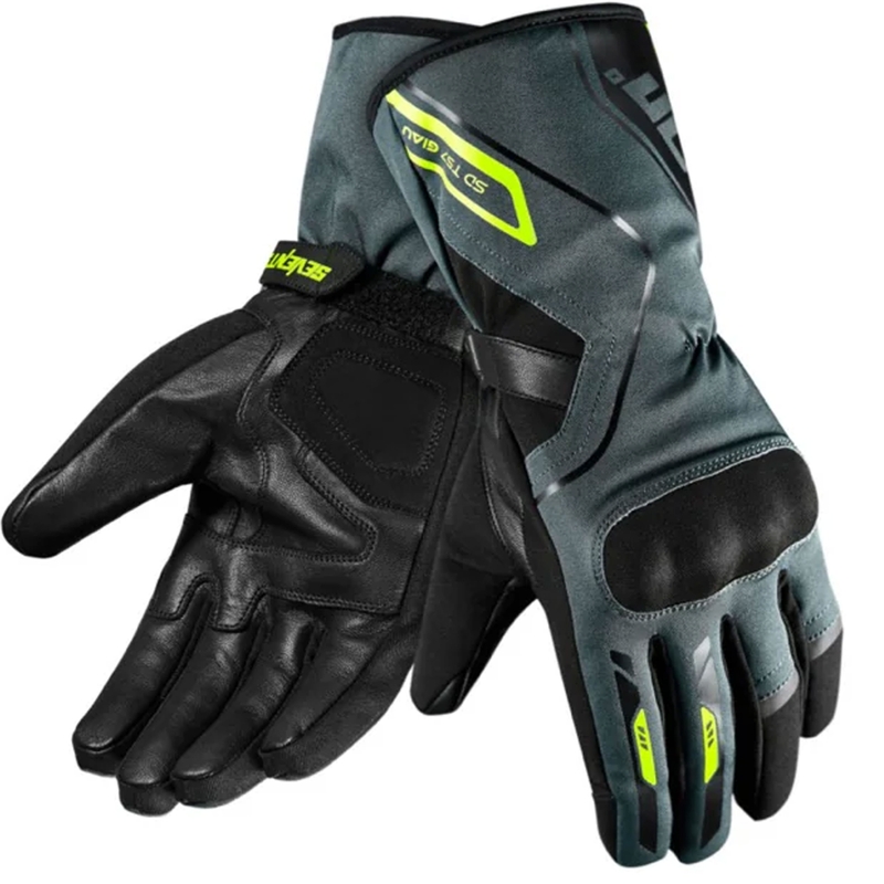 Seventy Degrees SD-T57 Giau motorcykelhandsker sort-grå-fluo gul