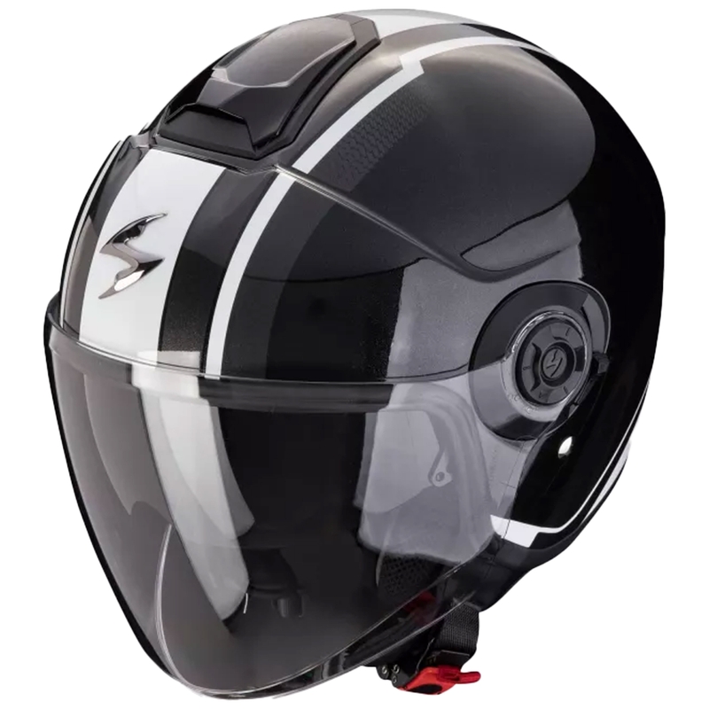 Åben motorcykelhjelm Scorpion CORPION EXO-CITY II VEL metallic sort og hvid udsalg