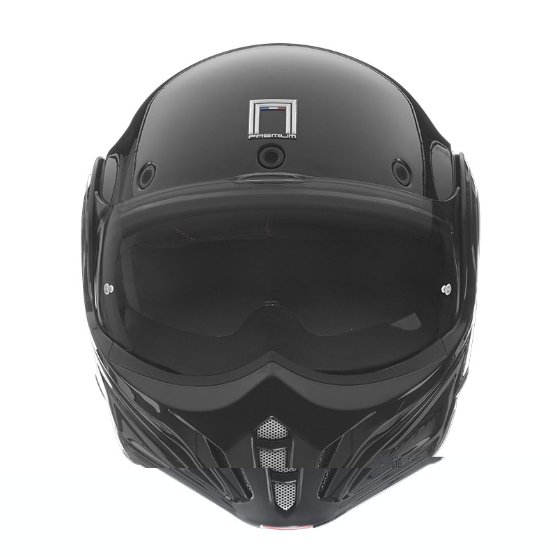 NOX PREMIUM Stratos flip-up motorcykelhjelm matsort
