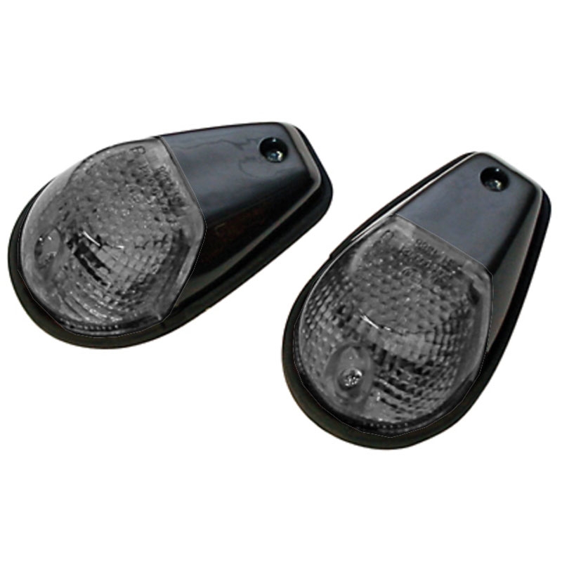 Motorcykel blinklys Highsider Smart 12V/21W sort-røg