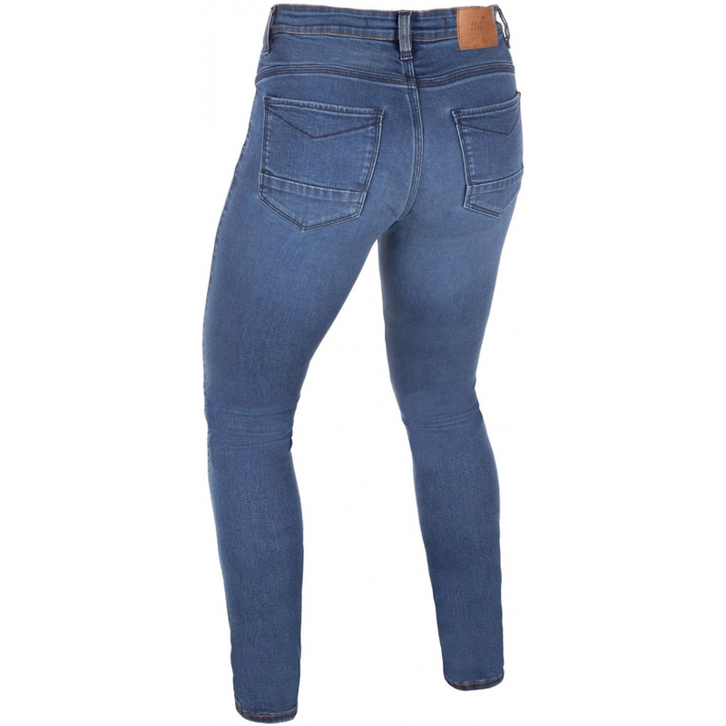 Dame motorcykeljeans Oxford Sofia AA lige korte jeans blå