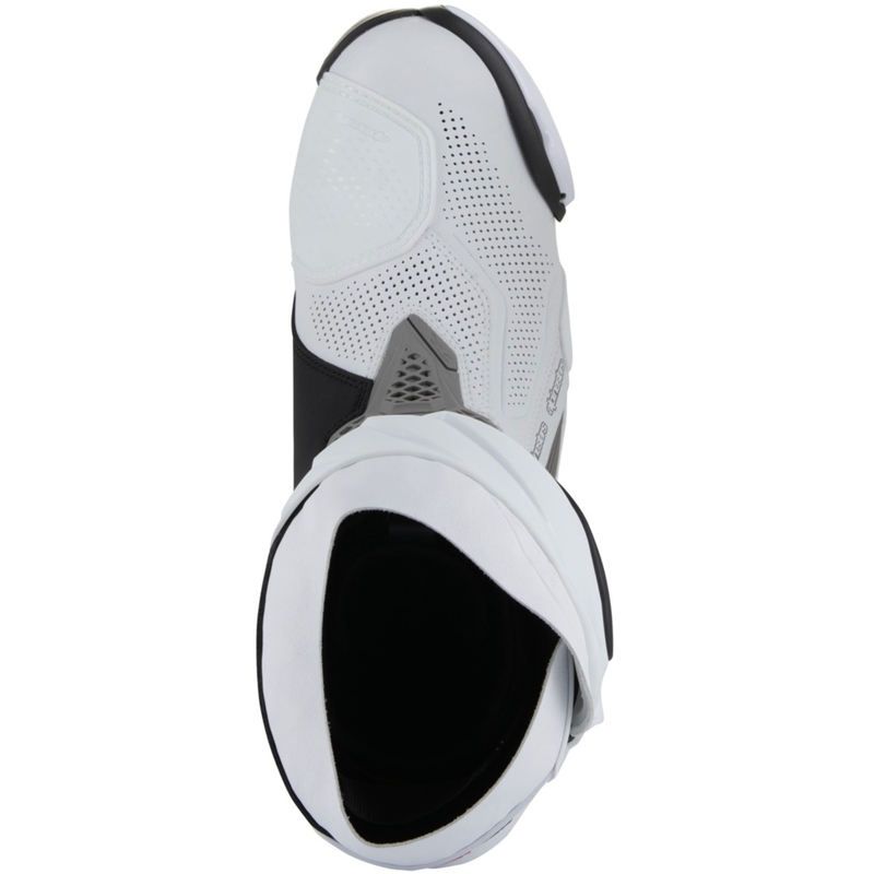 Motorcykelstøvler Alpinestars Supertech R Ventilerede, Hvid/Lysegrå/Sort