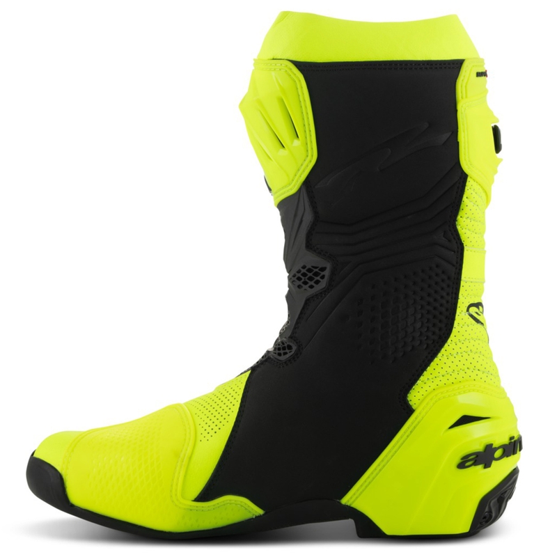 Alpinestars Supertech R Vented motorcykelstøvler fluo gul-sort
