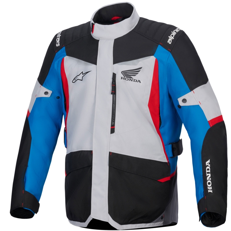 Alpinestars ST-1 Vandtæt motorcykeljakke Honda kollektion grå-blå-sort-rød