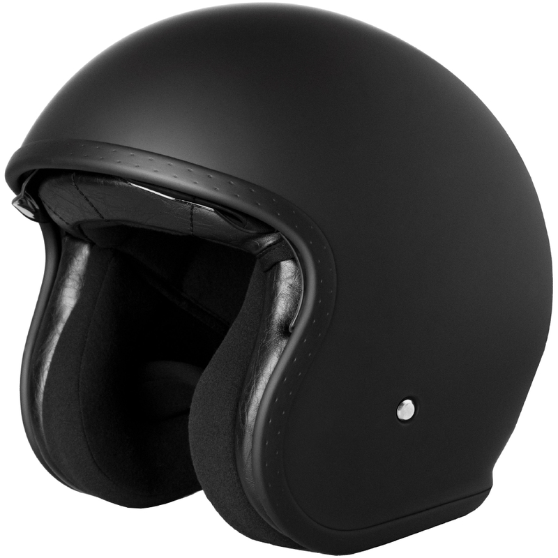 Åben motorcykelhjelm Street Racer Shadow II mat sort - II. kvalitet