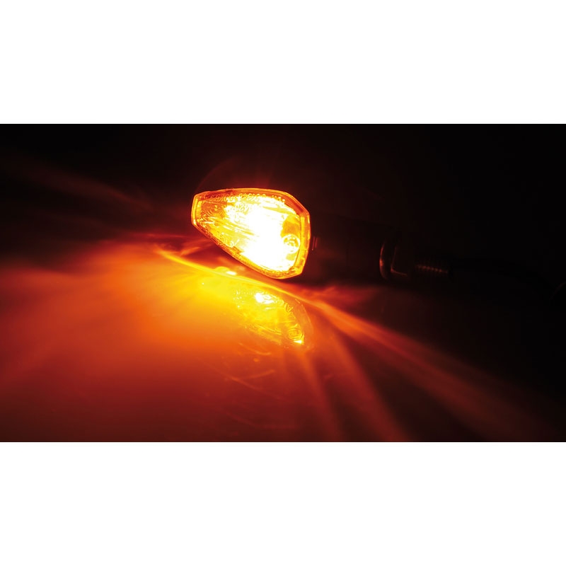 Motorcykel blinklys Highsider Smart Peak kort sort