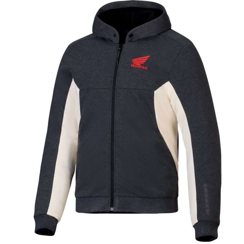 Hættetrøje Alpinestars Chrome V3 Sport Honda Collection, Mørkegrå/Creme-Rød