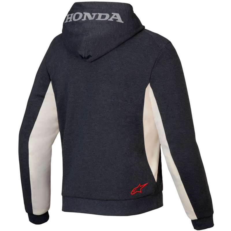Hættetrøje Alpinestars Chrome V3 Sport Honda Collection, Mørkegrå/Creme-Rød
