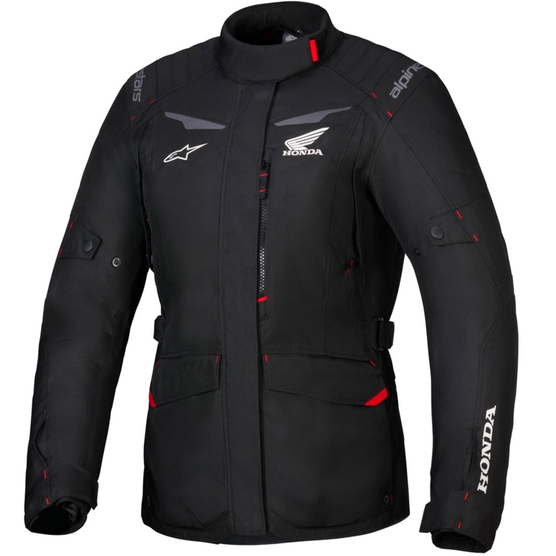 Alpinestars Stella ST-1 Vandtæt dame motorcykeljakke Honda kollektion sort-rød